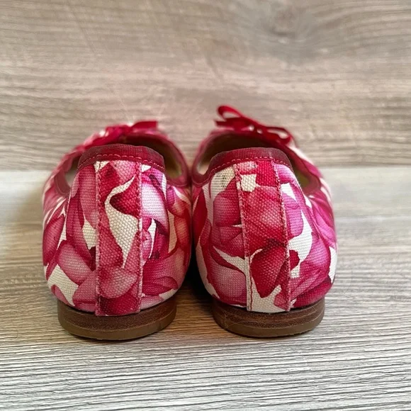 Longchamp Darshan bright pink signature floral ballet flat in size 41 - Picture 11 of 13